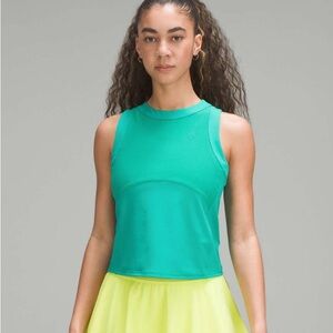 Lululemon Women’s Tennis Tank Top Grid-Texture Size 4 Maldives Green Brand New